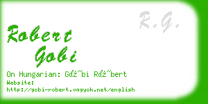 robert gobi business card